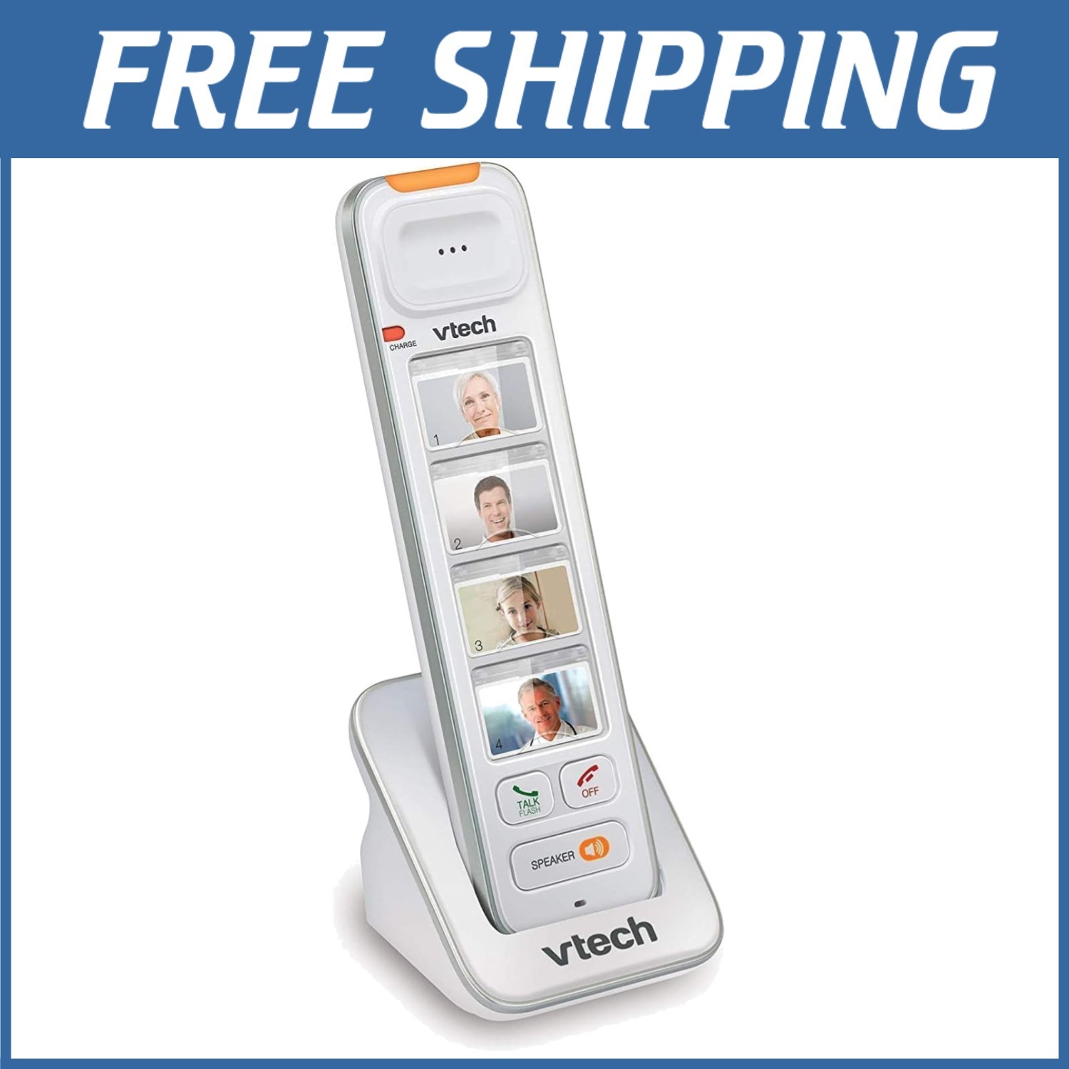 Senior Phone Accessory: Photo Dial Handset with Big Buttons