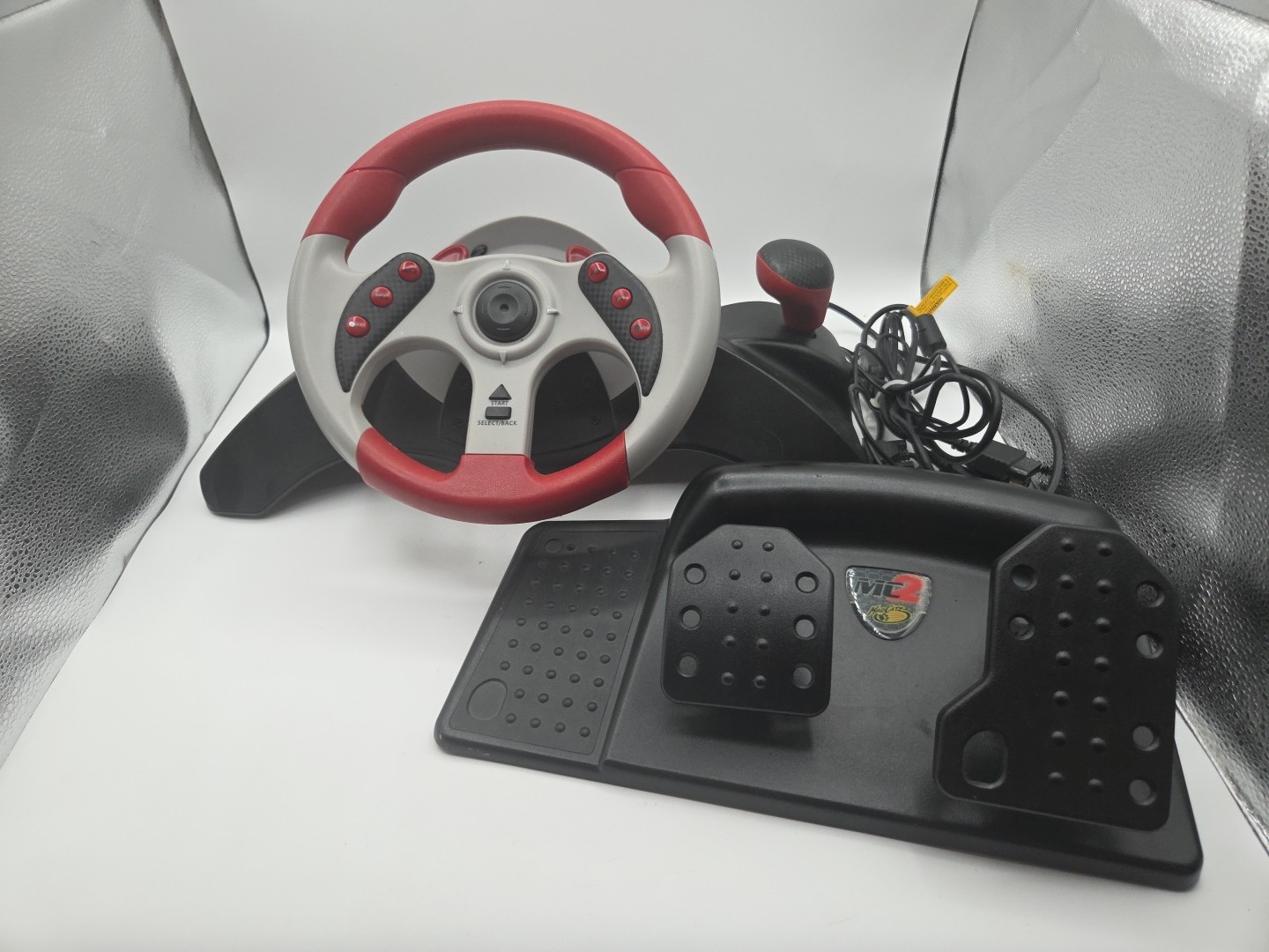Untested Mad Catz MadCatz MC2 Racing Steering Wheel Controller PS2 Xbox Gamecube