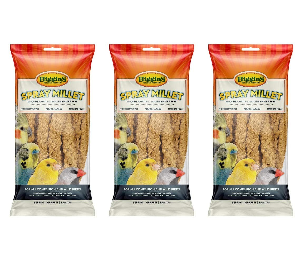 18 Count Spray Millet, Natural Treats for All Pet and Wild Birds