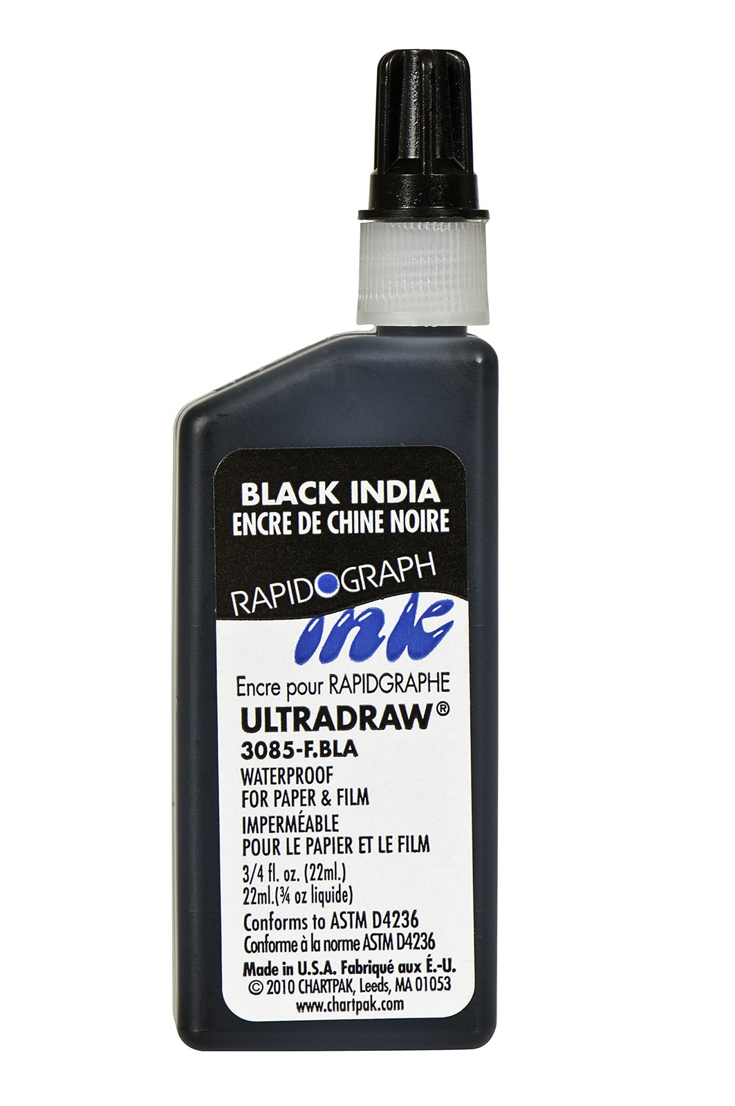 Koh-I-Noor Ultradraw Pigment-Based Ink, 0.75 Ounce Bottle, 0.7 fl oz, Black 