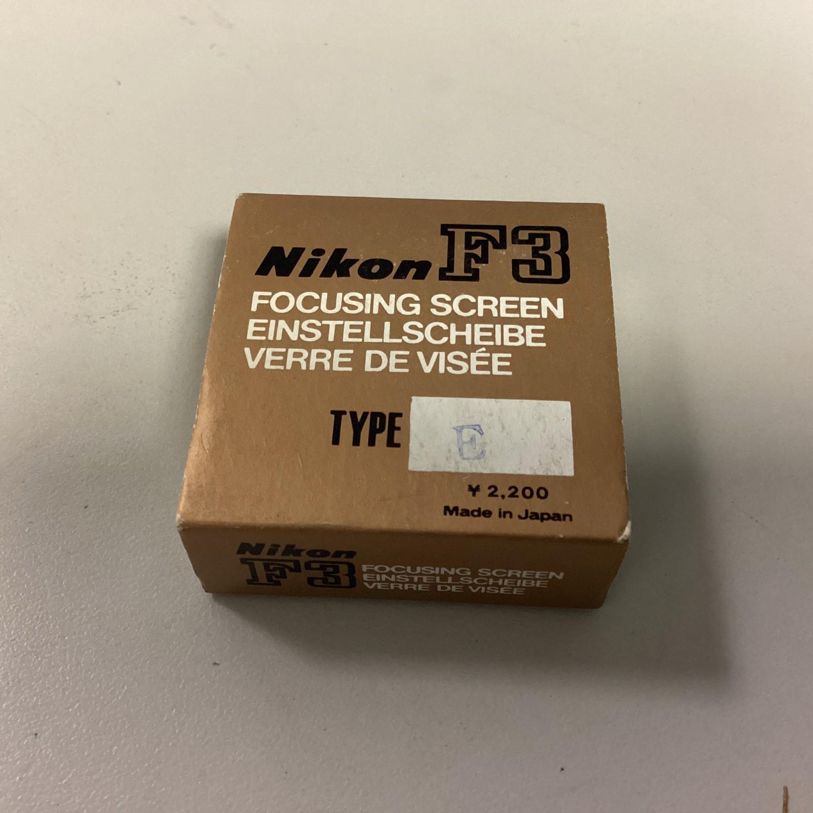 New In Slipcover Nikon F3 Type E Focusing Screen Grid