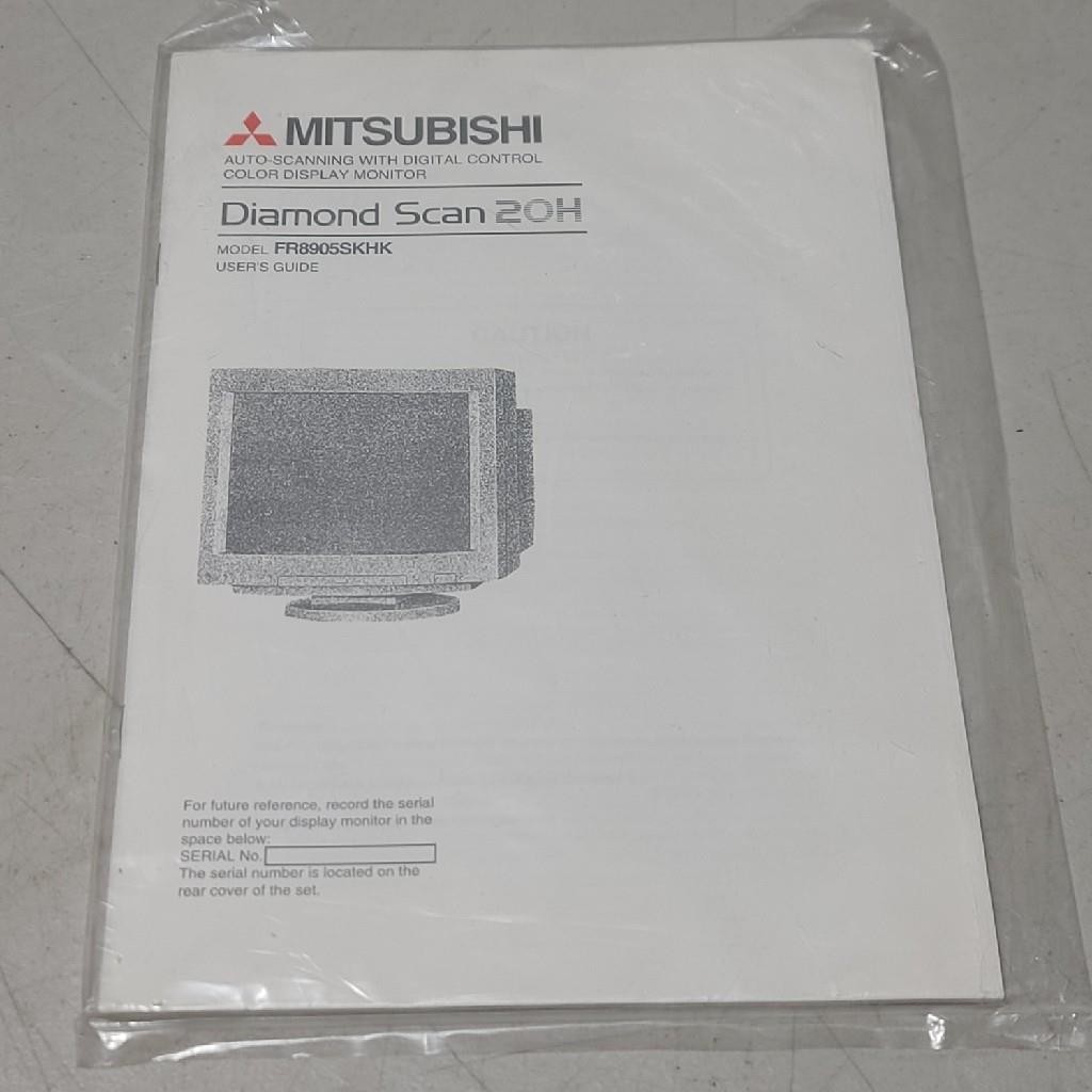 New MITSUBISHI Diamond Scan 20H Monitor FR8905SKHK User's Guide
