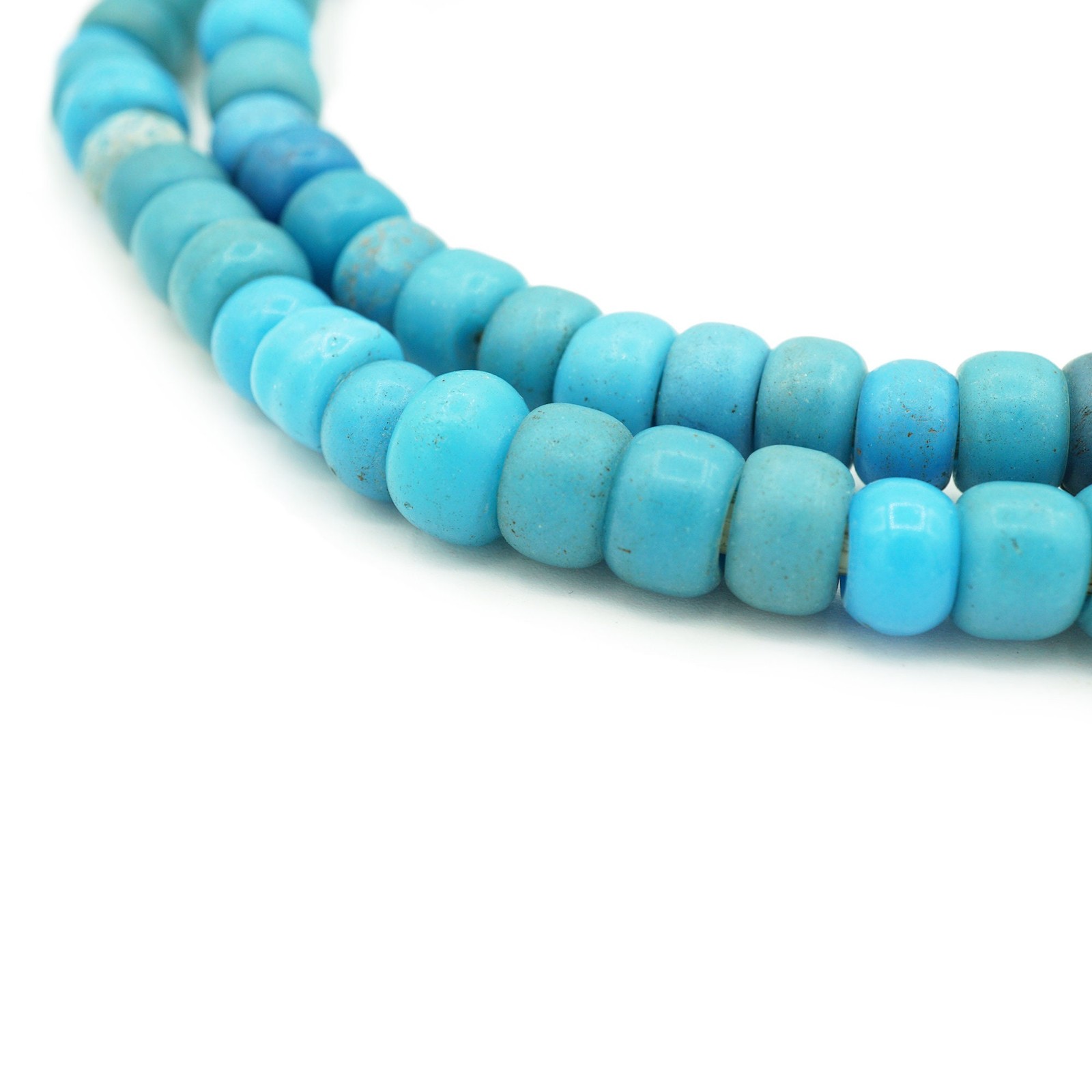 Blue Padre African Trade Beads - Antique Ethiopian Tribal Trade (1403P20)