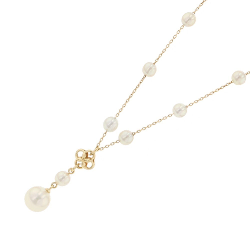 TASAKI Necklace Pearl Necklace Akoya Pearl K18YG Yellow Gold Pendant TASAKI Pear