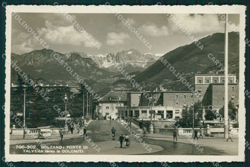 Bolzano City Bridge of Talvera Photo Postcard VK0106