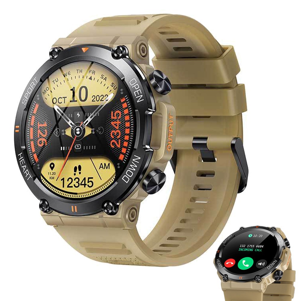 1.39" Military Tactical Smart Watch For Men Smartwatch Bluetooth iPhone Samsung