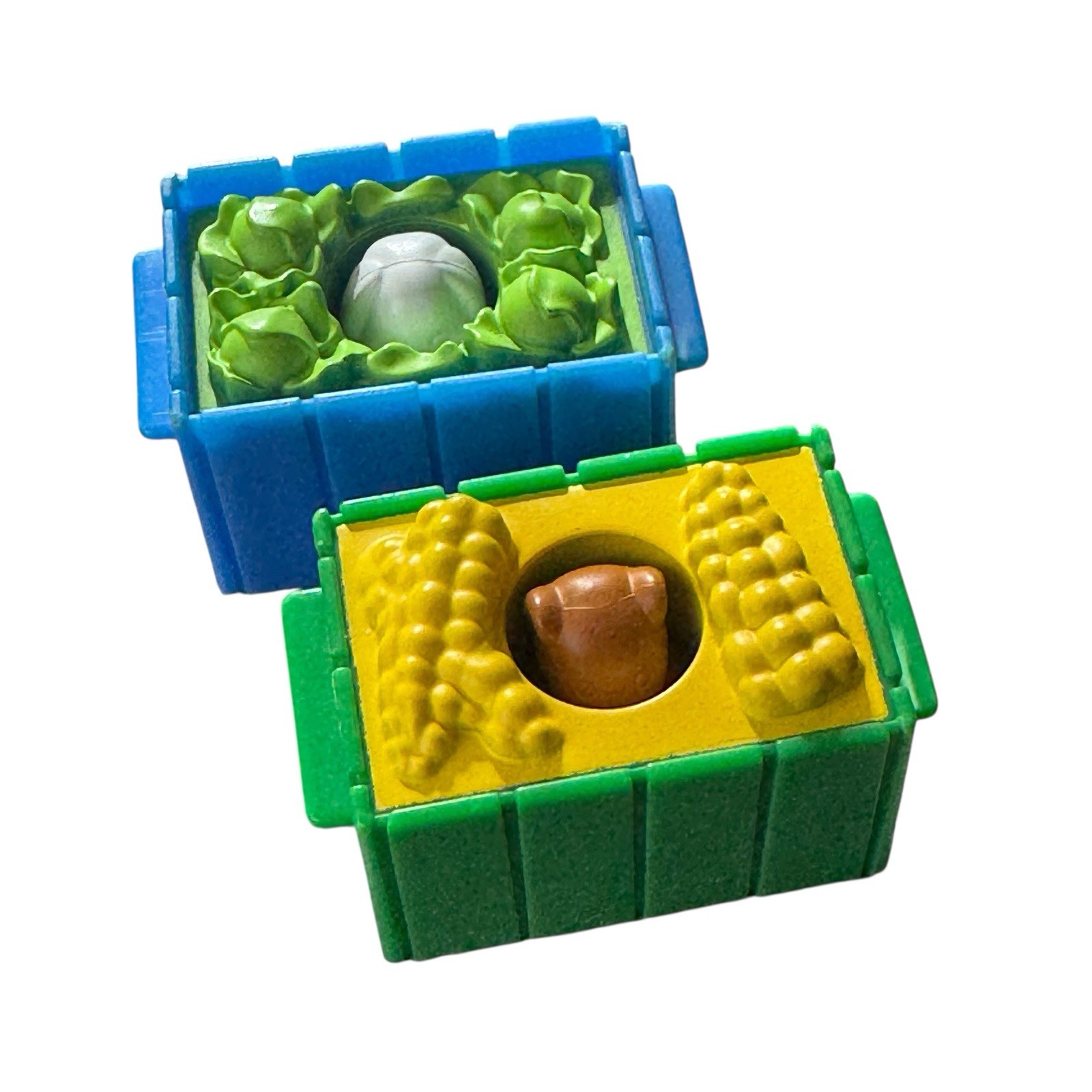 Little People Farm Tractor Trailer - Replacement Cart Rabbit Green Corn Crate