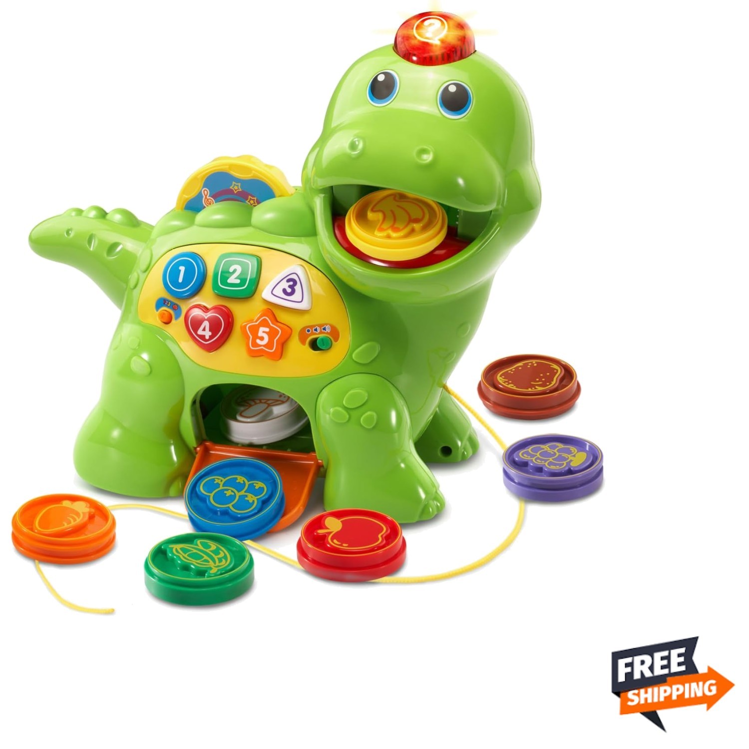 Battery-Powered Dino Learning Toy: Teaches Colors and Shapes for Toddlers 1-3
