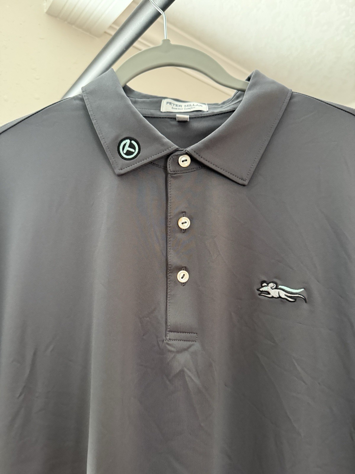 Peter Millar Summer Comfort Scotty Cameron Men's Golf Polo XL Gray Short Sleeve