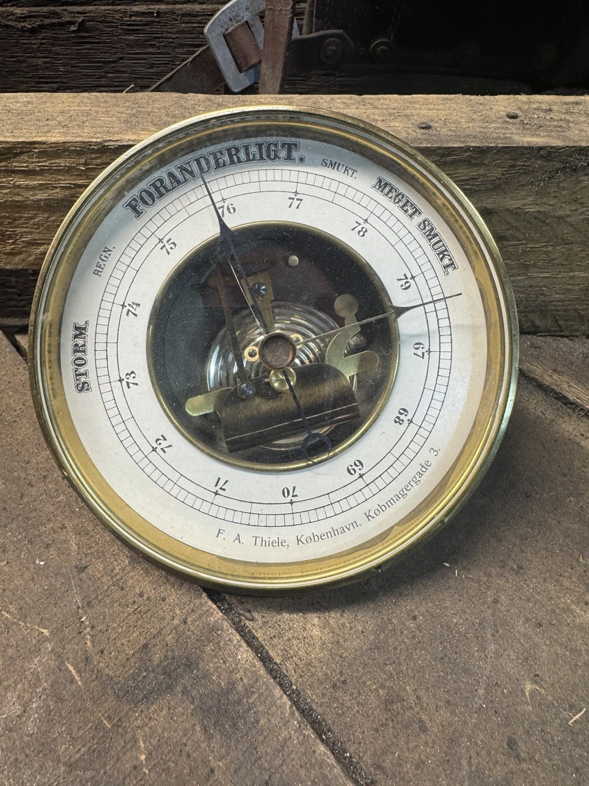 Rare Antique Aneroid Barometer  – Authentic 19th Century 1880s  Works.