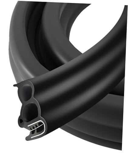 Automotive Door Weather Stripping, Car Door Rubber Seal Strip Trim with 5 Feet