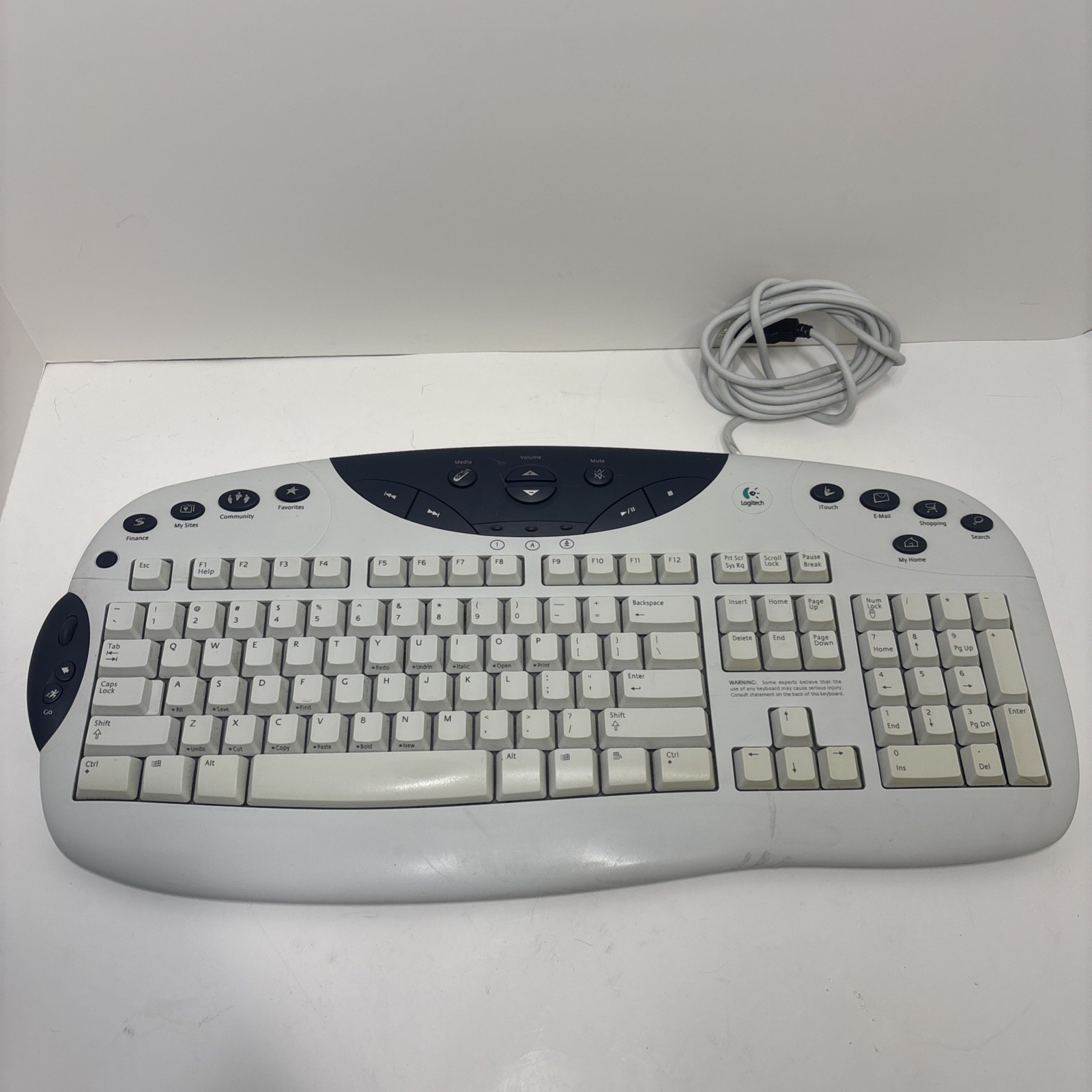 Logitech Y-BE22 Internet Navigator Keyboard USB – Vintage Retro PC Keyboard 