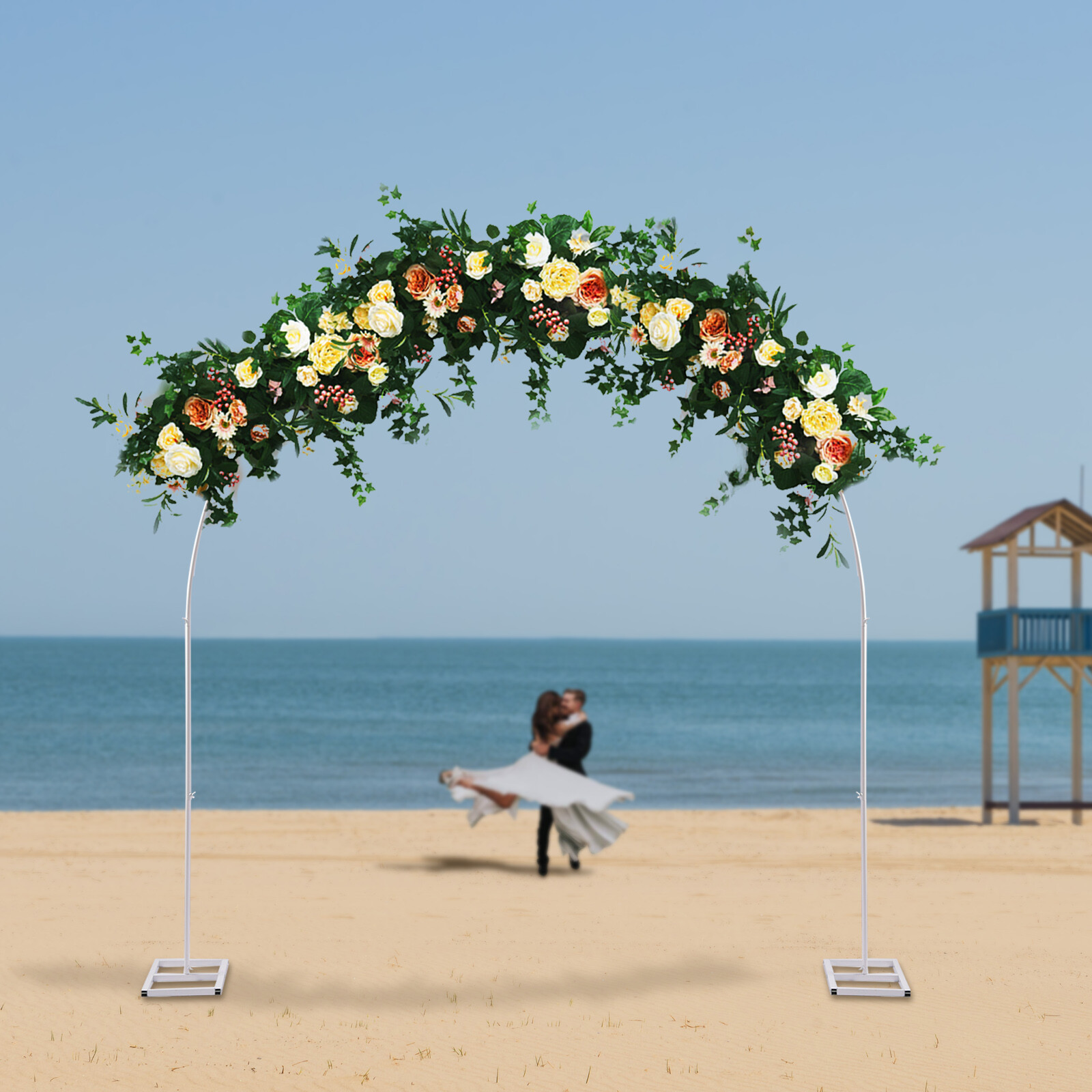 7.5ft Wedding Arch, Balloon Flower Backdrop Arch Stand, Birthday Parties Banquet