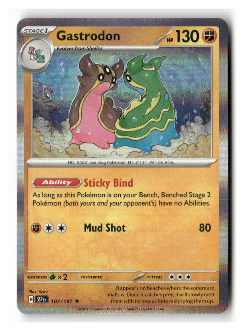 Gastrodon 107/191 Rare Surging Sparks Pokemon Holo Near Mint