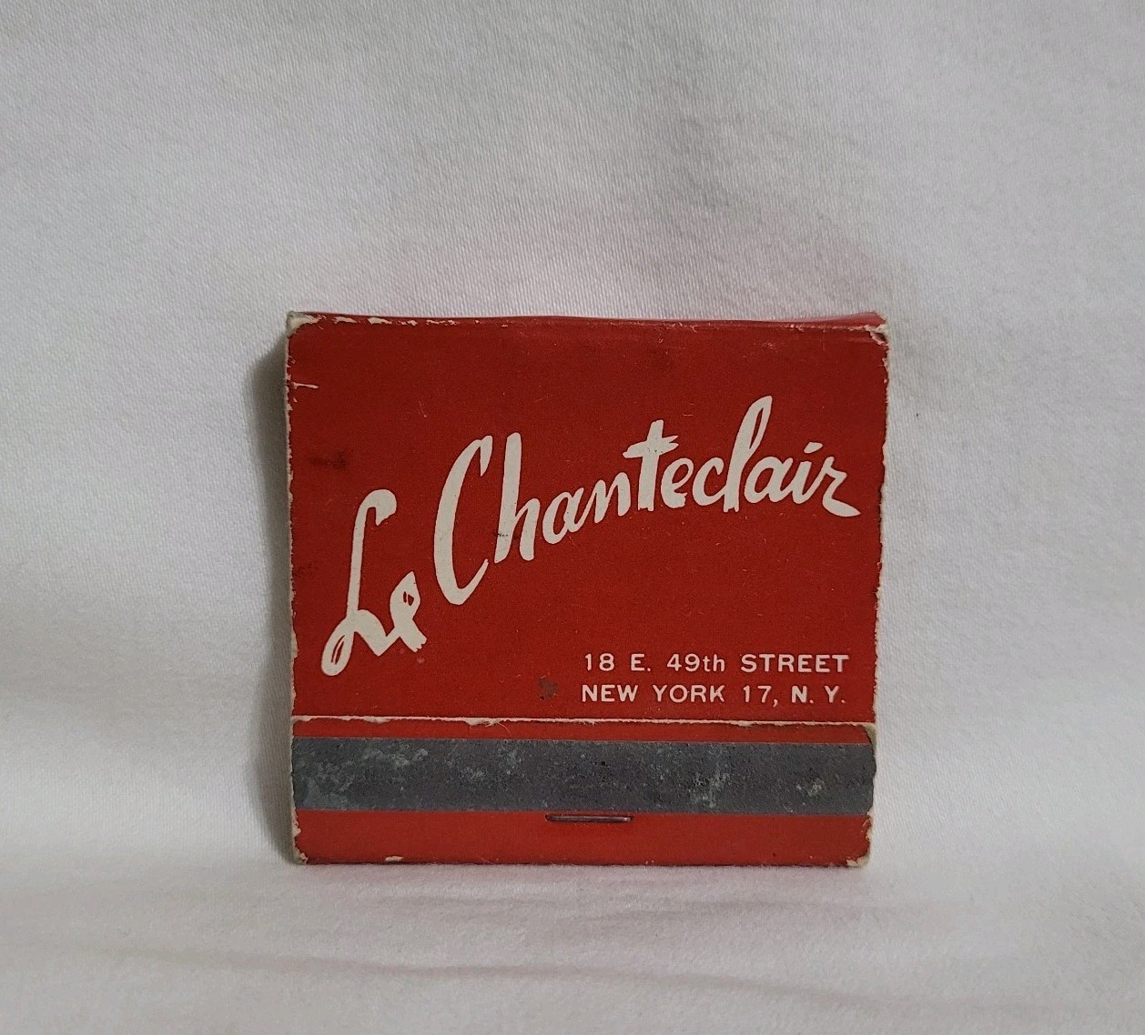 Vintage Le Chanteclair French Restaurant Matchbook New York Advertising Full