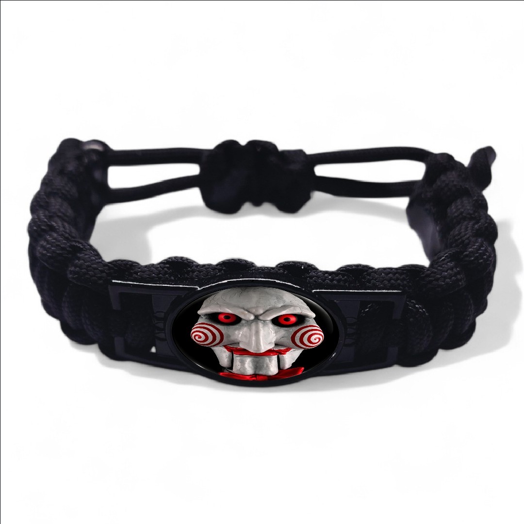Saw Horror Movie Villain Jigsaw Adjustable Charm Bracelet Saw Enthusiast 