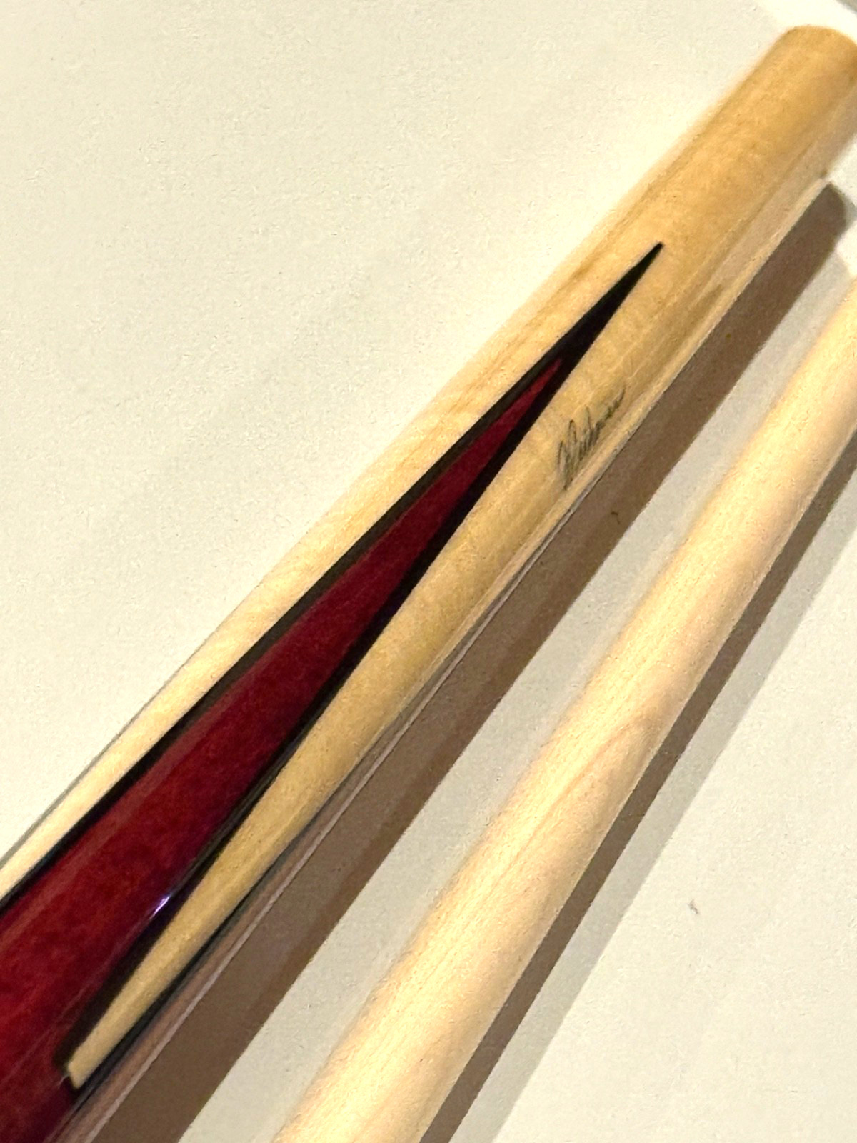 PECHAUER HUSTLER PRO H CUE 12.00 MM BURGUNDY STAIN SHIPS FREE FREE CASE STUNNING