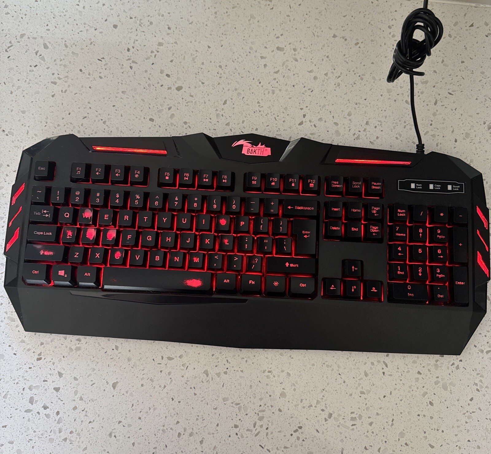 Bakth LED lighted Gaming USB Wired Keyboard Model K4 