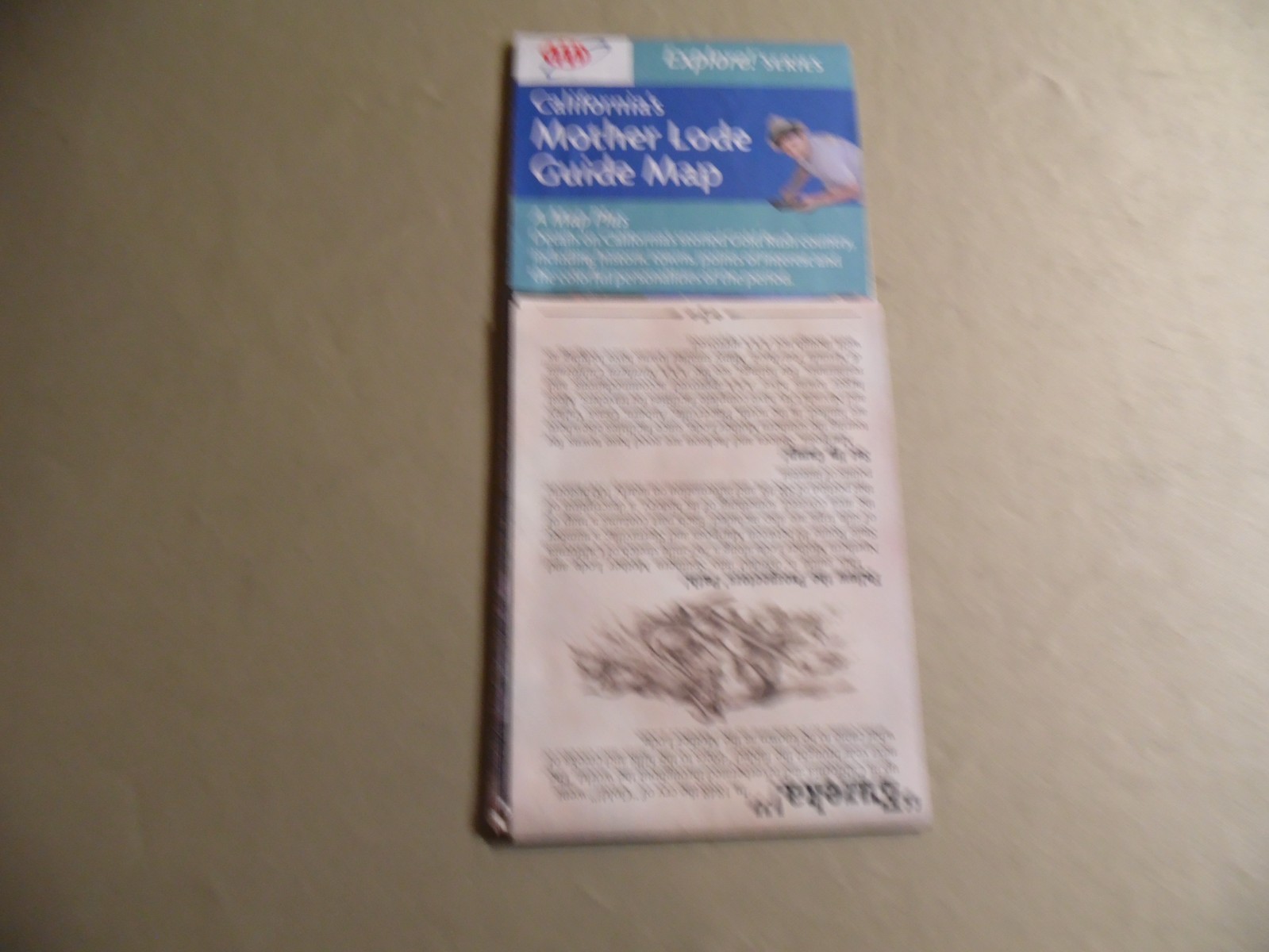 AAA California's Mother Lode Guide Map / Gold Rush Country / Free USA Shipping