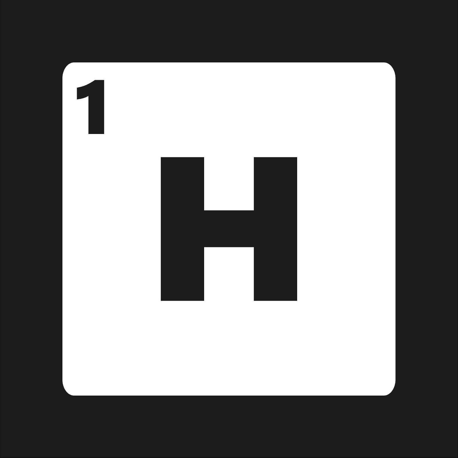 Hydrogen H 1 Vinyl Decal Sticker Periodic Table resource