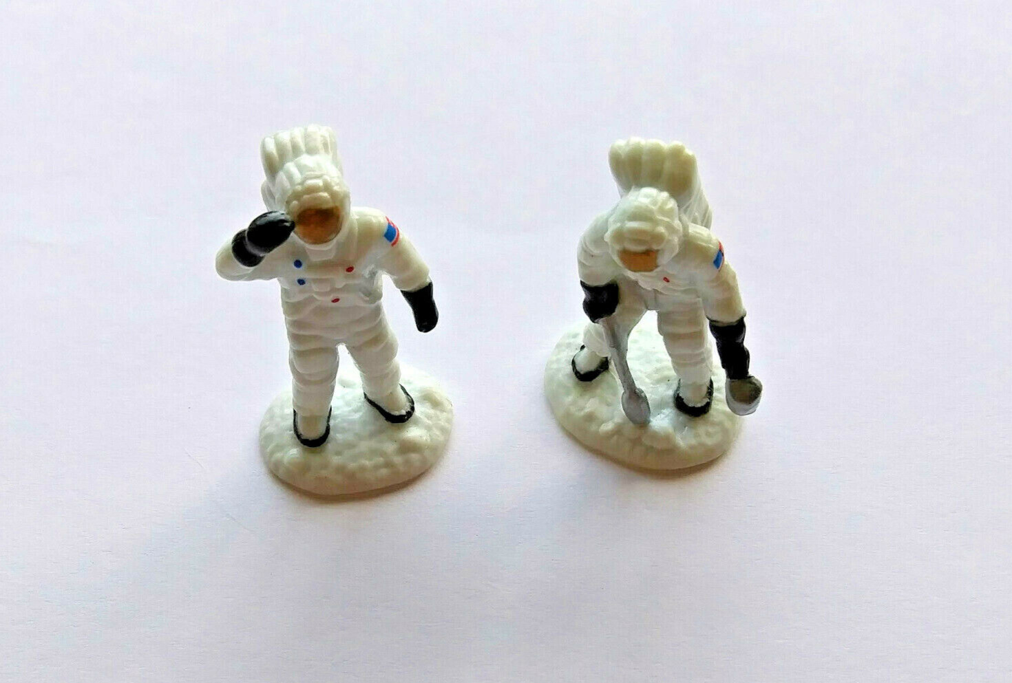 Two Apollo Lunar Moon Astronauts 1 1/2" Tall Astronaut Figures.