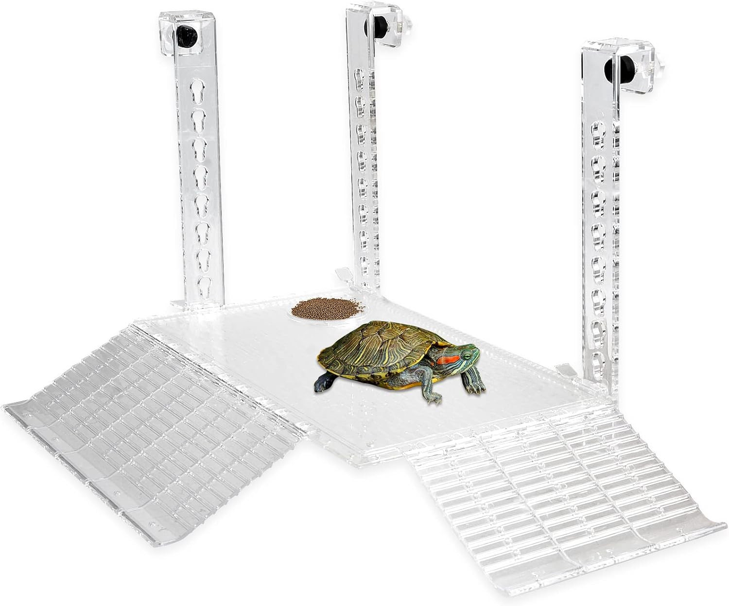 Hanging Turtle Basking Platform Adjustable Acrylic Reptile Ramp Dock Turtle Terr