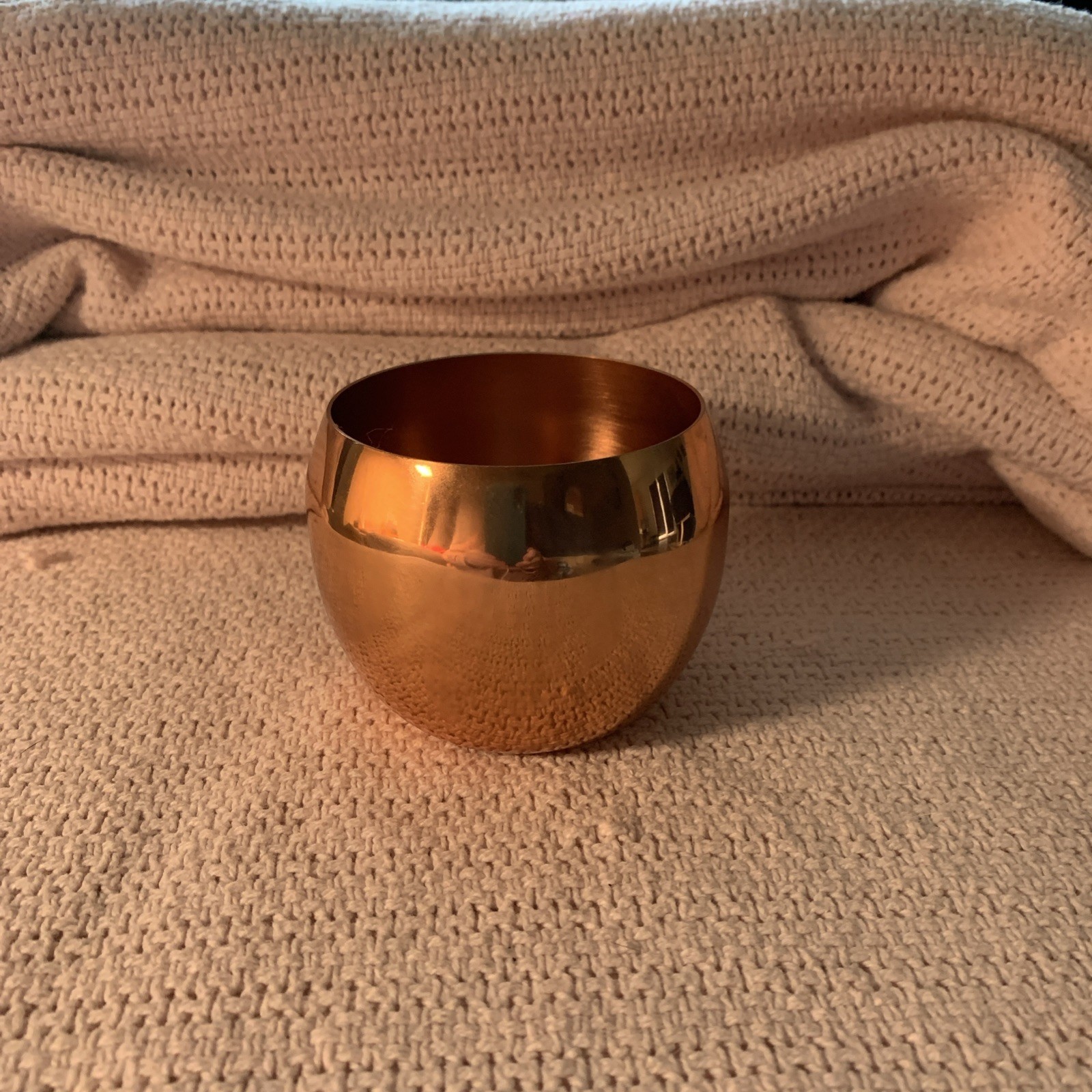 Vintage Coppercraft Guild Small Copper Roly Poly Bowl- Bulbous Cup