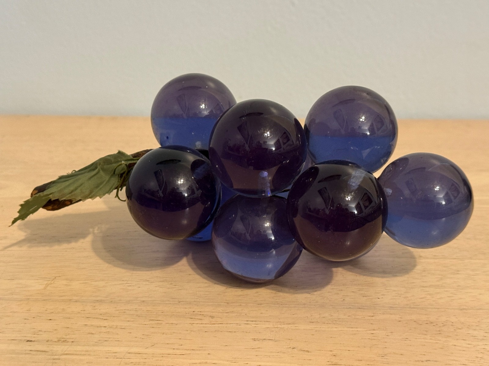 Vintage MCM Lucite Large Blue Grapes Cluster 8''