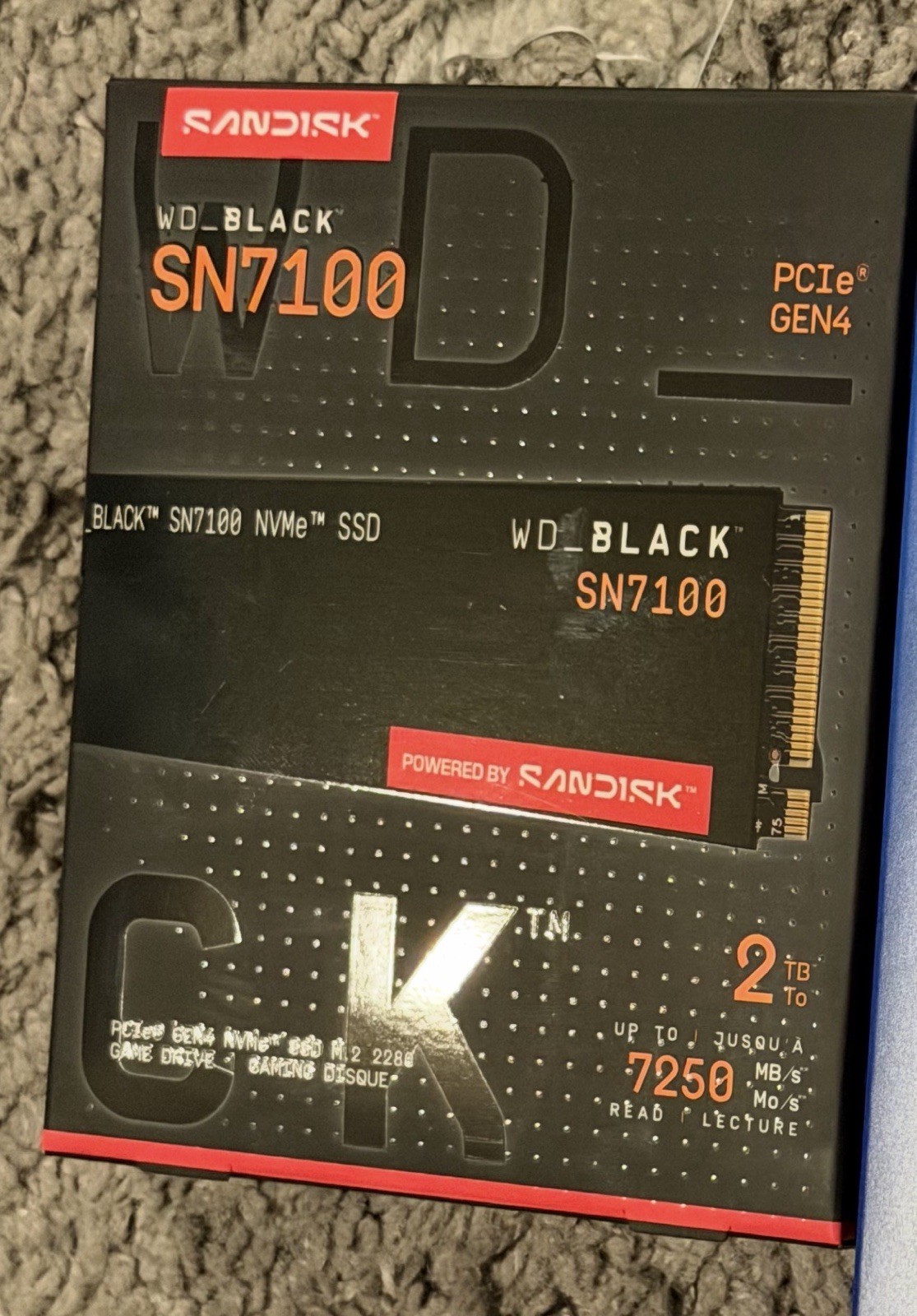 New Western Digital WD 2280mm WD_Black 2TB M.2 NVMe Gen 4.0 x 4 SSD SN7100