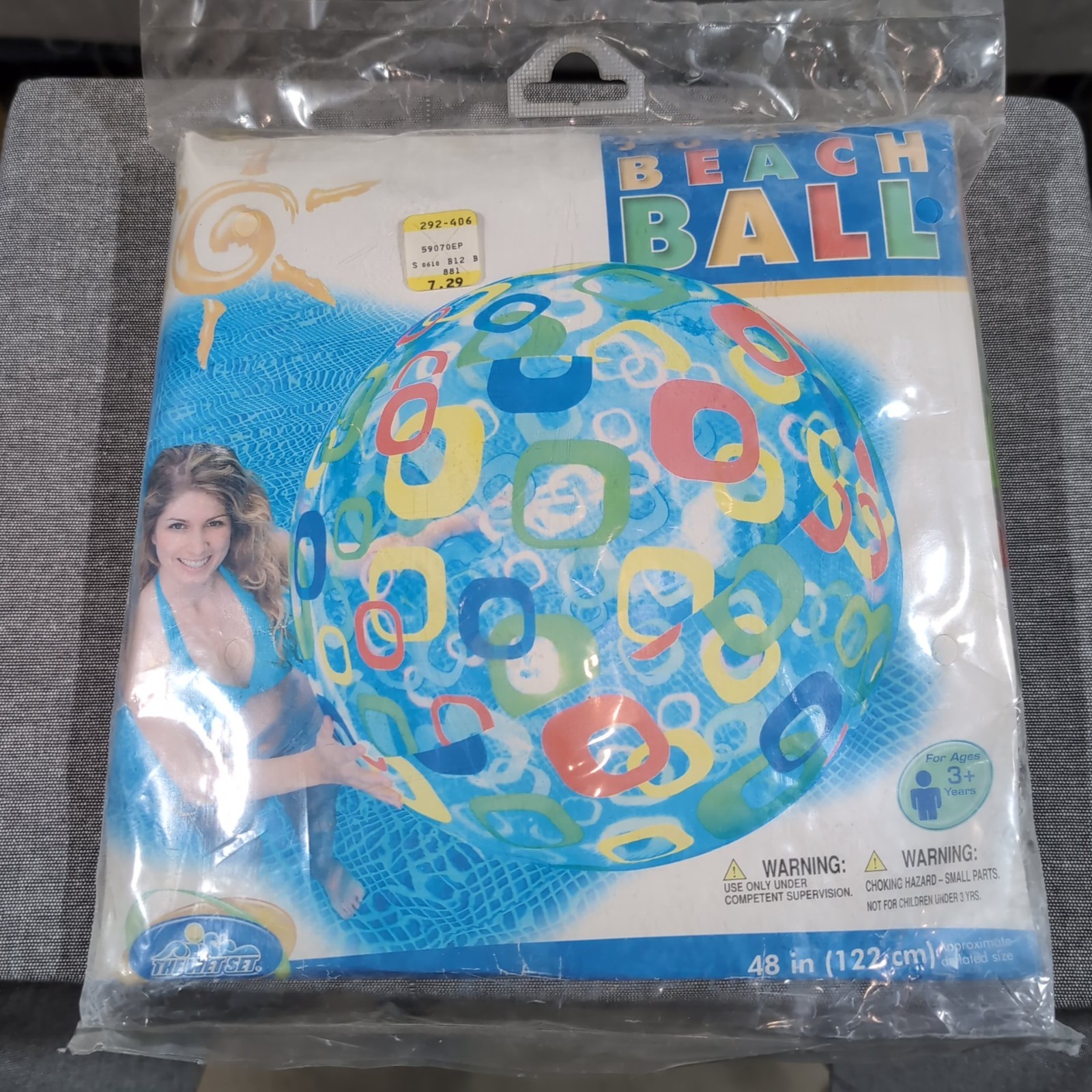 2009 48" INTEX Inflatable BEACH BALL  Vinyl THE WET SET 59070 Shapes Spots