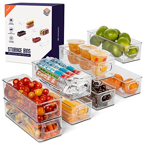  Plastic Pantry Organization and Food Storage Bin – Great Kitchen 8 Pack