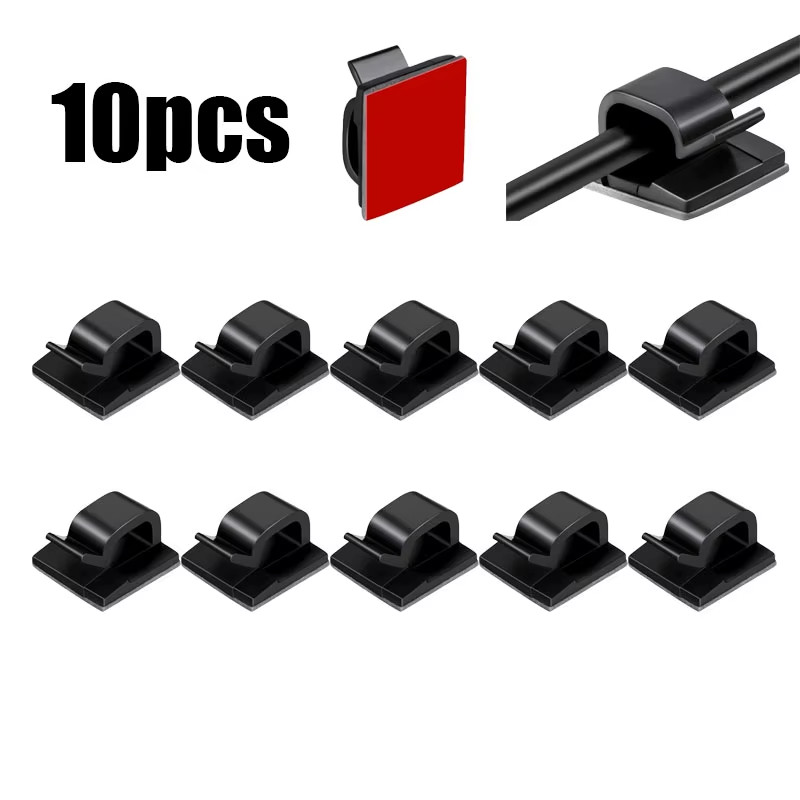 10/30/50Pcs Adhesive Cable Organizer Clips Wire Winder Holder Earphone Mouse Cor