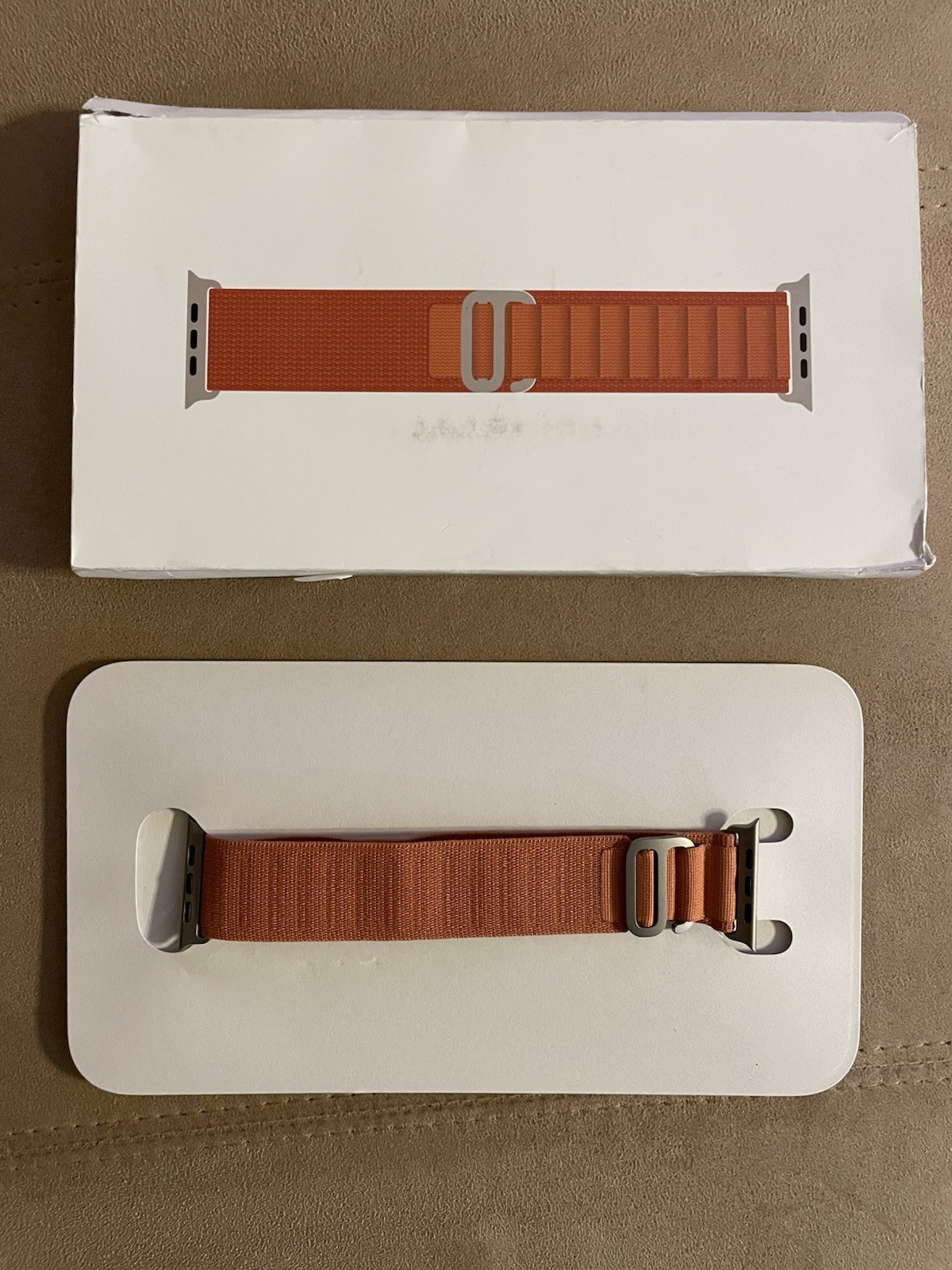 Apple Watch Alpine Loop Terra Cotta Large 49mm Black Titanium Genuine OEM