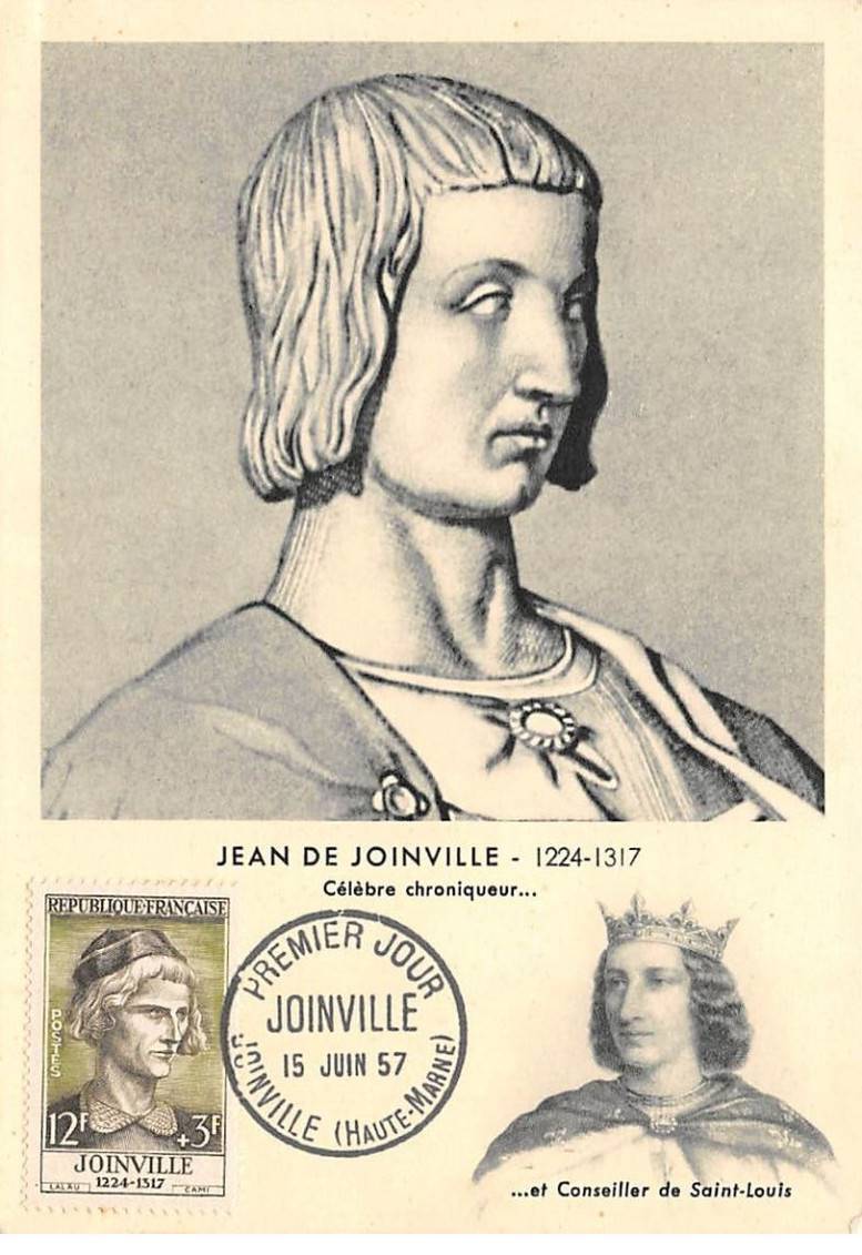 Maximum Card - FRANCE - COR12605 - 06/15/1957 - Jean De Joinville - Jo Cachet