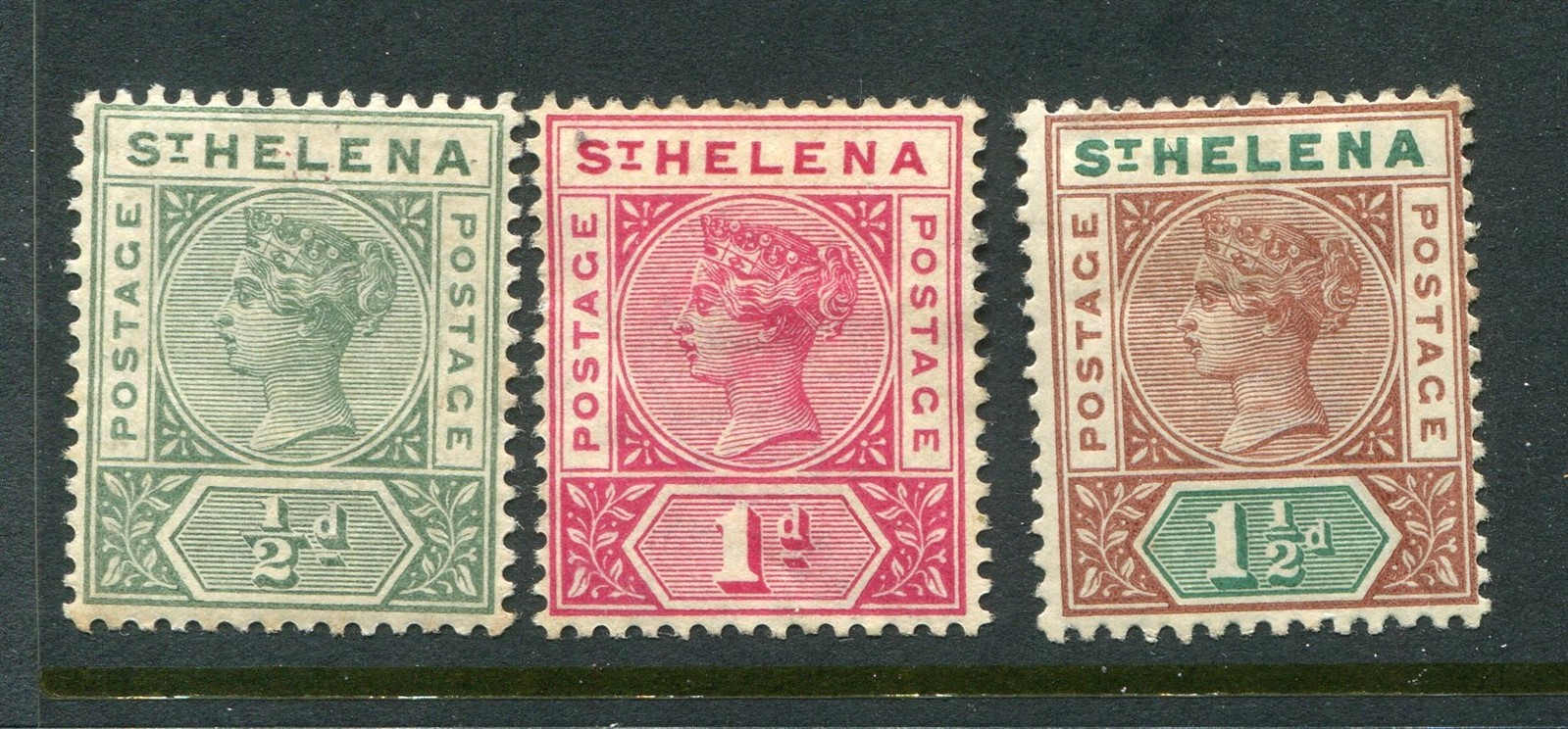 Saint Helena #40-42 Victoria Short Set [Mint Hinged]
