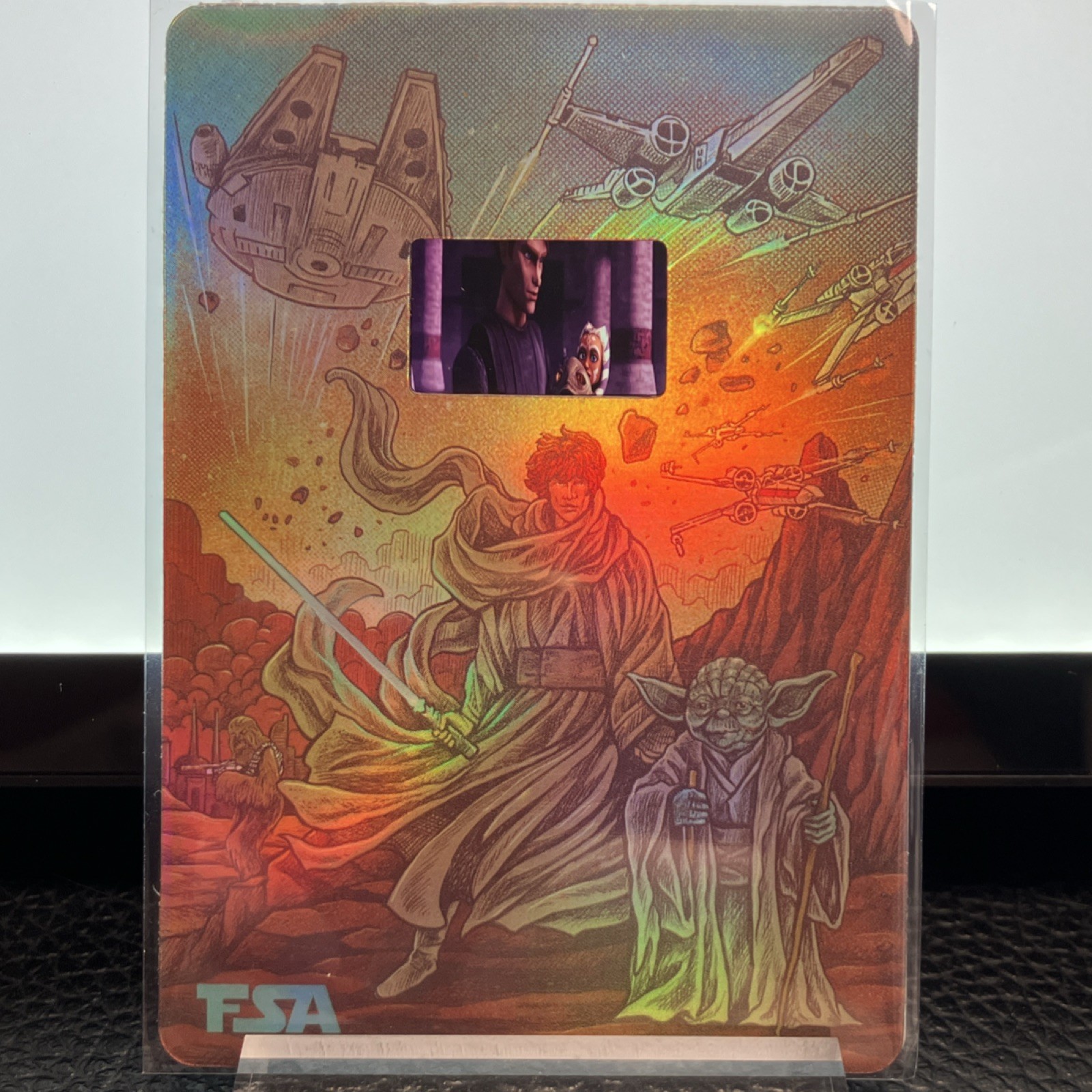 Star Wars Authentic 35mm Movie Film Cell FSA Anikan Skywalker, Rotta, Ahsoka 