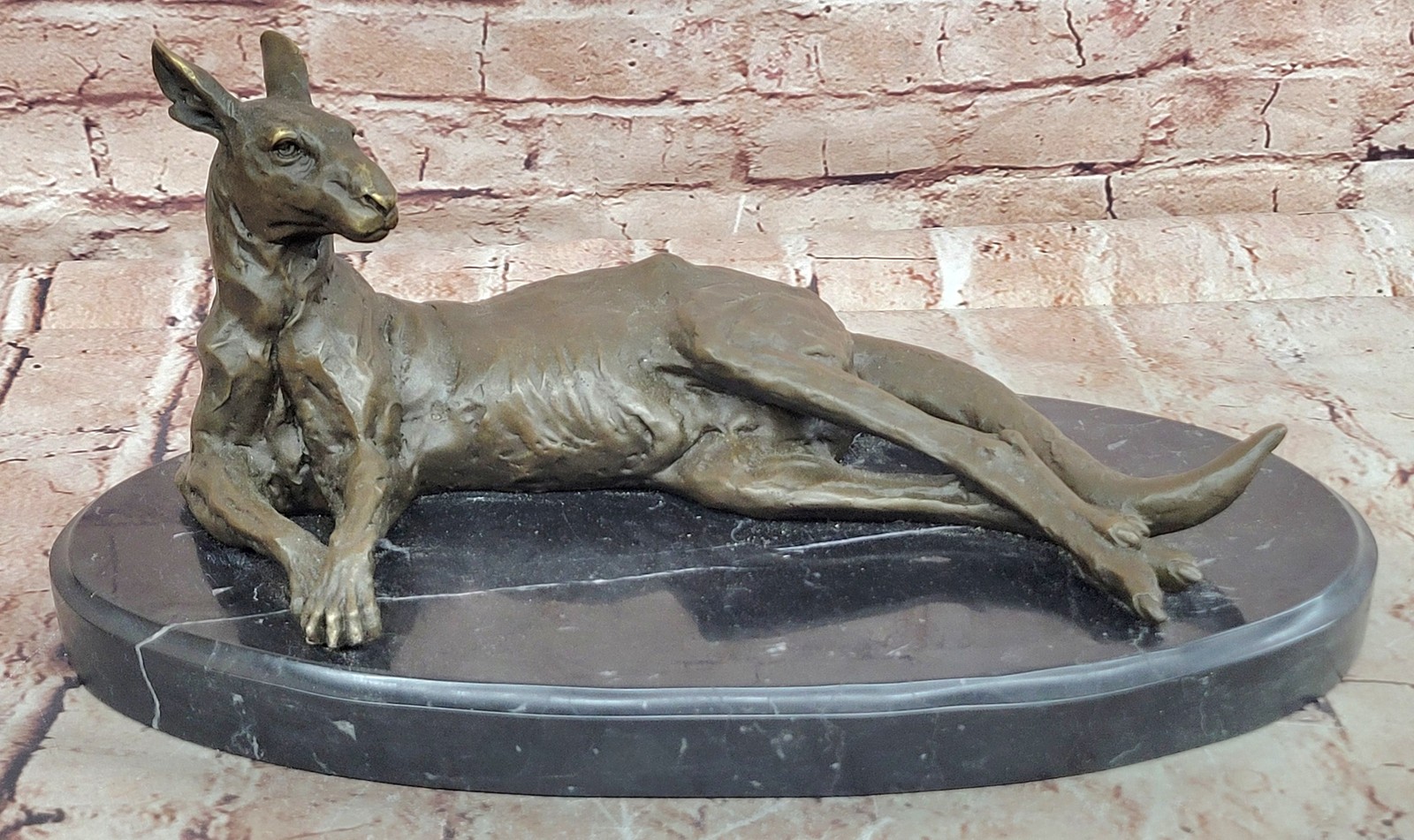 Original Cesaro Bronze Kangaroo Statue Hot Cast Museum Quality Decor