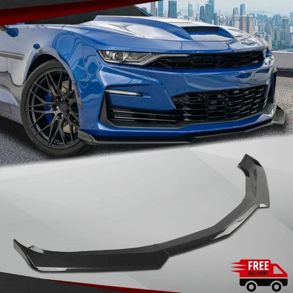 Front Bumper Lip Splitter for Chevy Camaro LT LS RS SS Models 2016-2023 Black