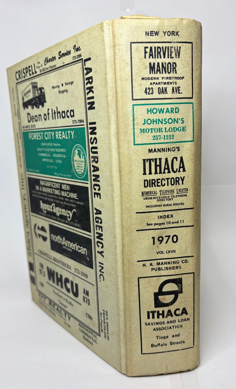 1970's Ithaca, New York Directory Vol 67 Numerical Telephone Locator