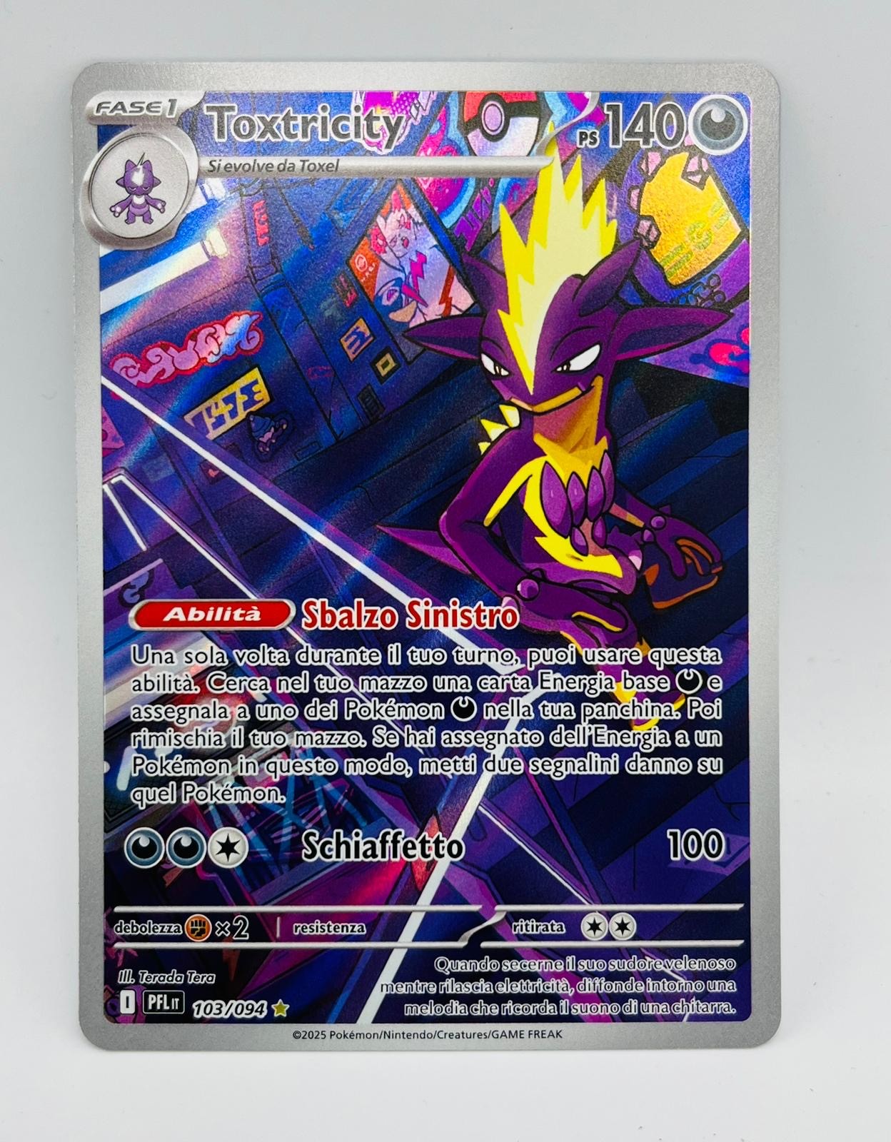 Pokemon Card Toxtricity Rare Illustration (IT) | Spectral Flames 103/094