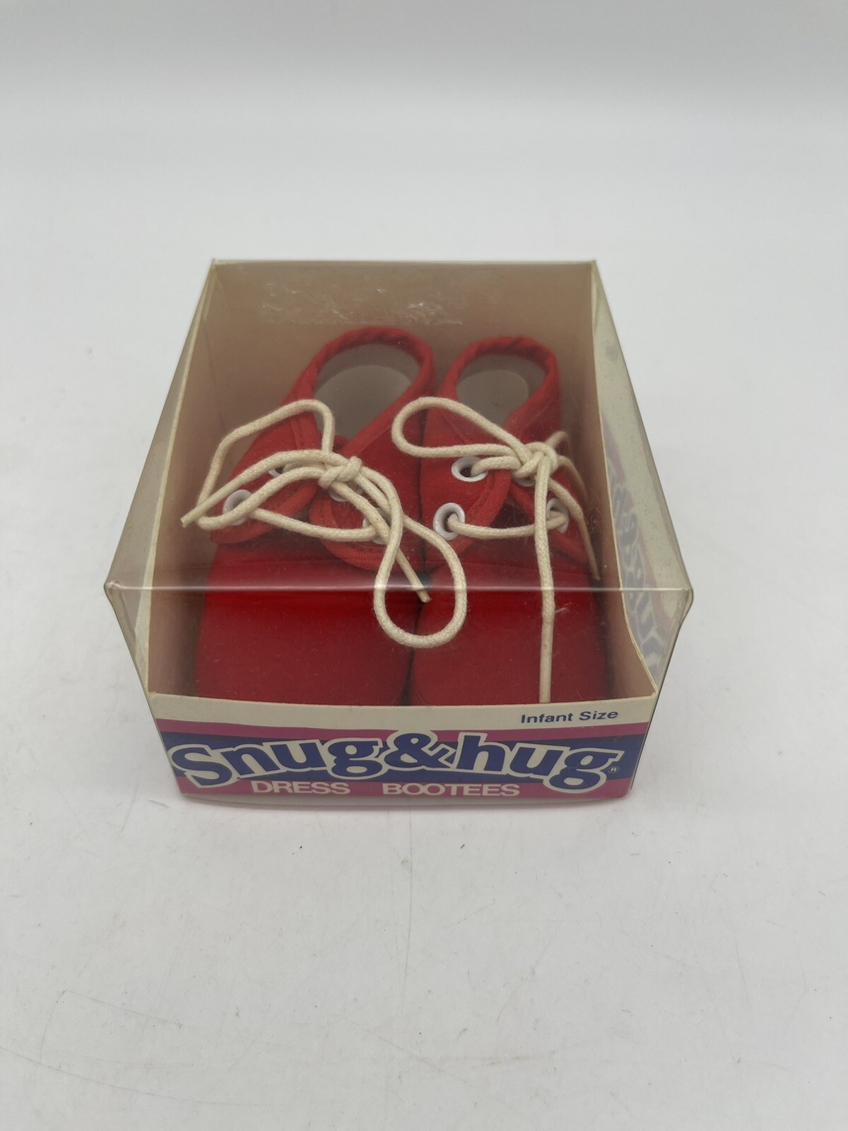 NOS Vintage Infant Shoes Cradle Newborn Shoes Red