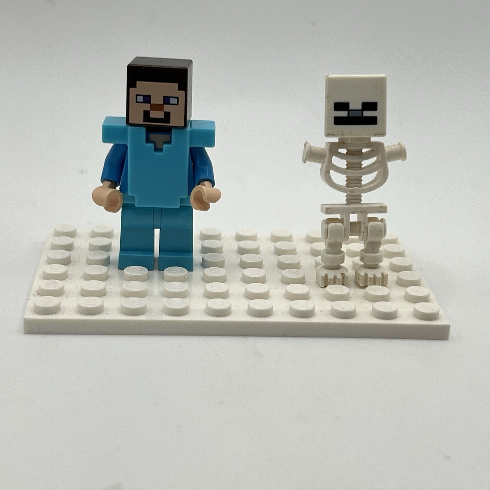 LEGO Minecraft Minifigure Lot Steve & Skeleton Mob Genuine LEGO Figures