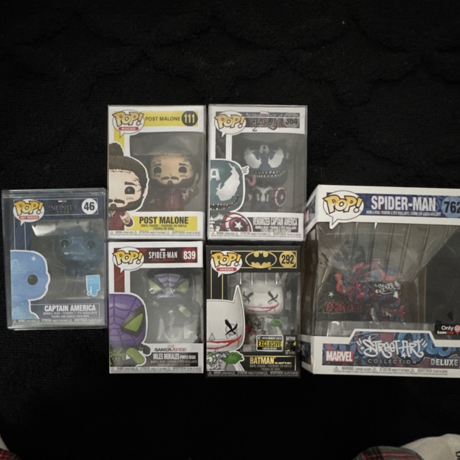 Funko Pop Marvel DC Mixed Lot Exclusive Boxed Spider-Man Batman Venom