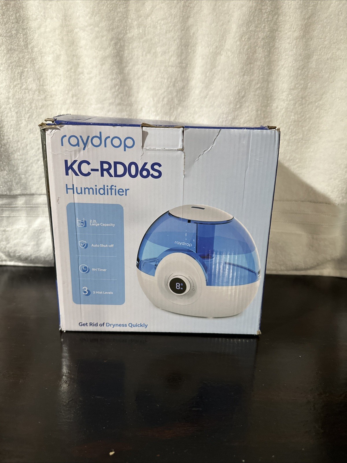 RAYDROP - Humidifier - KC-RD06S - 2.2L Large Capacity - Auto Shut-off.  NOB