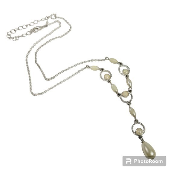 18" foux pearl tear drop neckalace NRT
