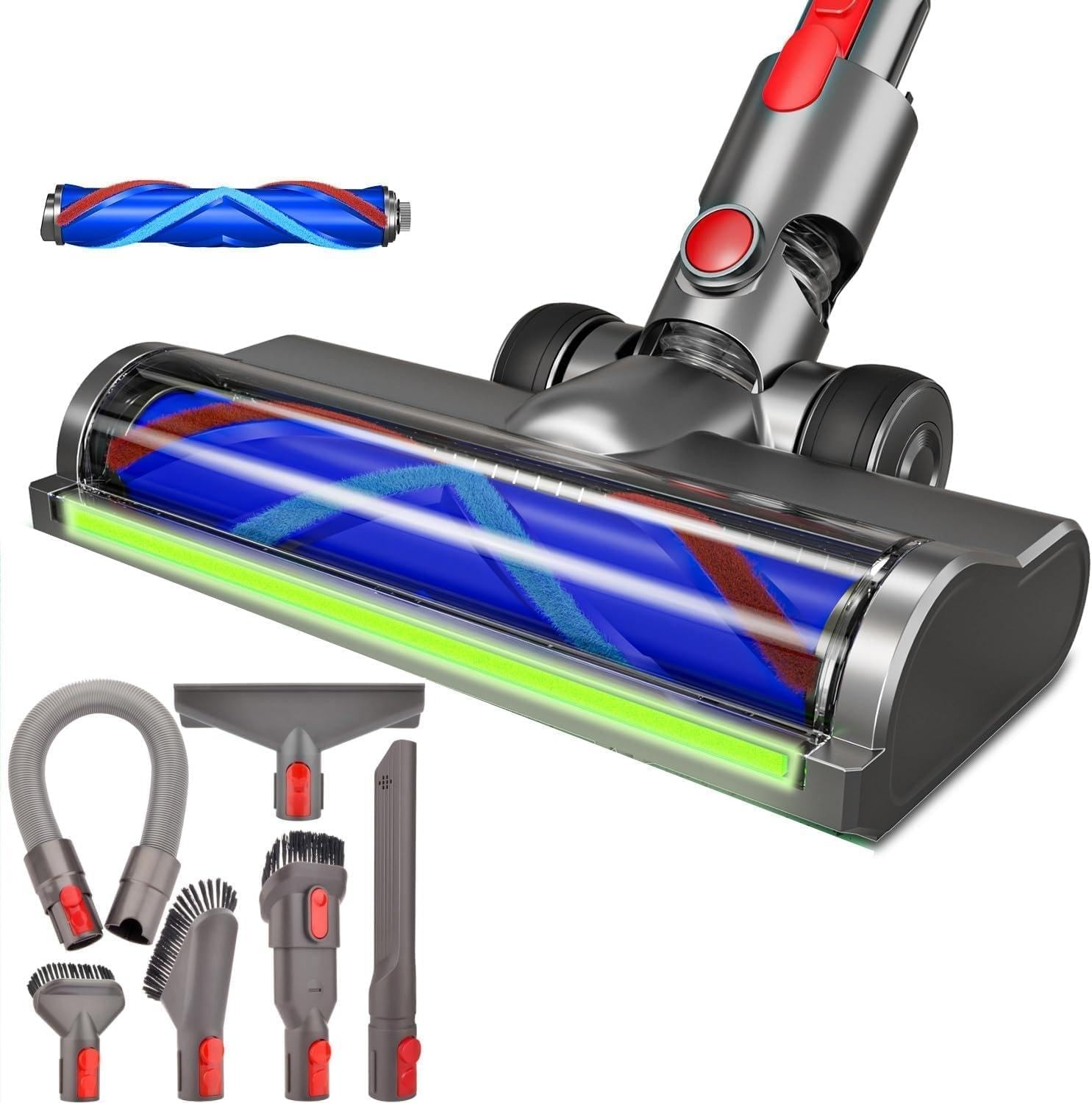 8 in 1 Accessory Tool Set 2 Replacement Vacuum Cleaner Heads 6 Replacement