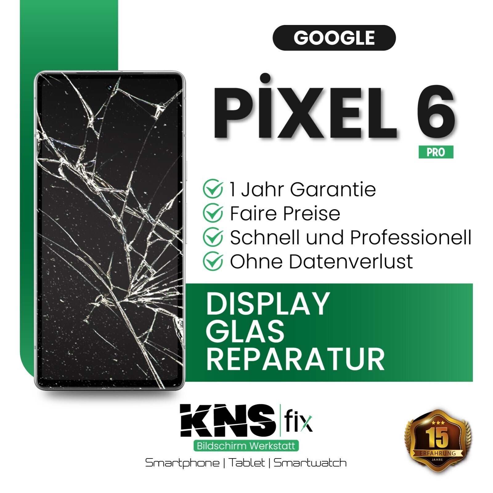 Google Pixel 6 Pro Verre Devant Réparation Écran en Exchange ✅ 24 Heures Prix