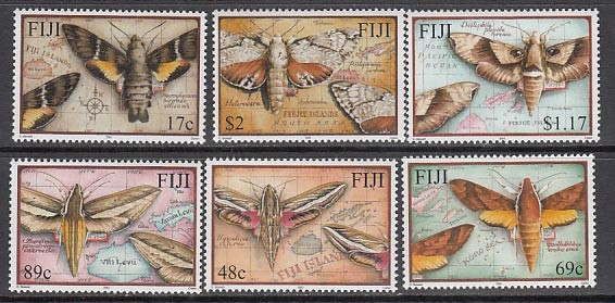 Fidji - Mail Yvert 927/32 ** Mnh Fauna. Butterflies