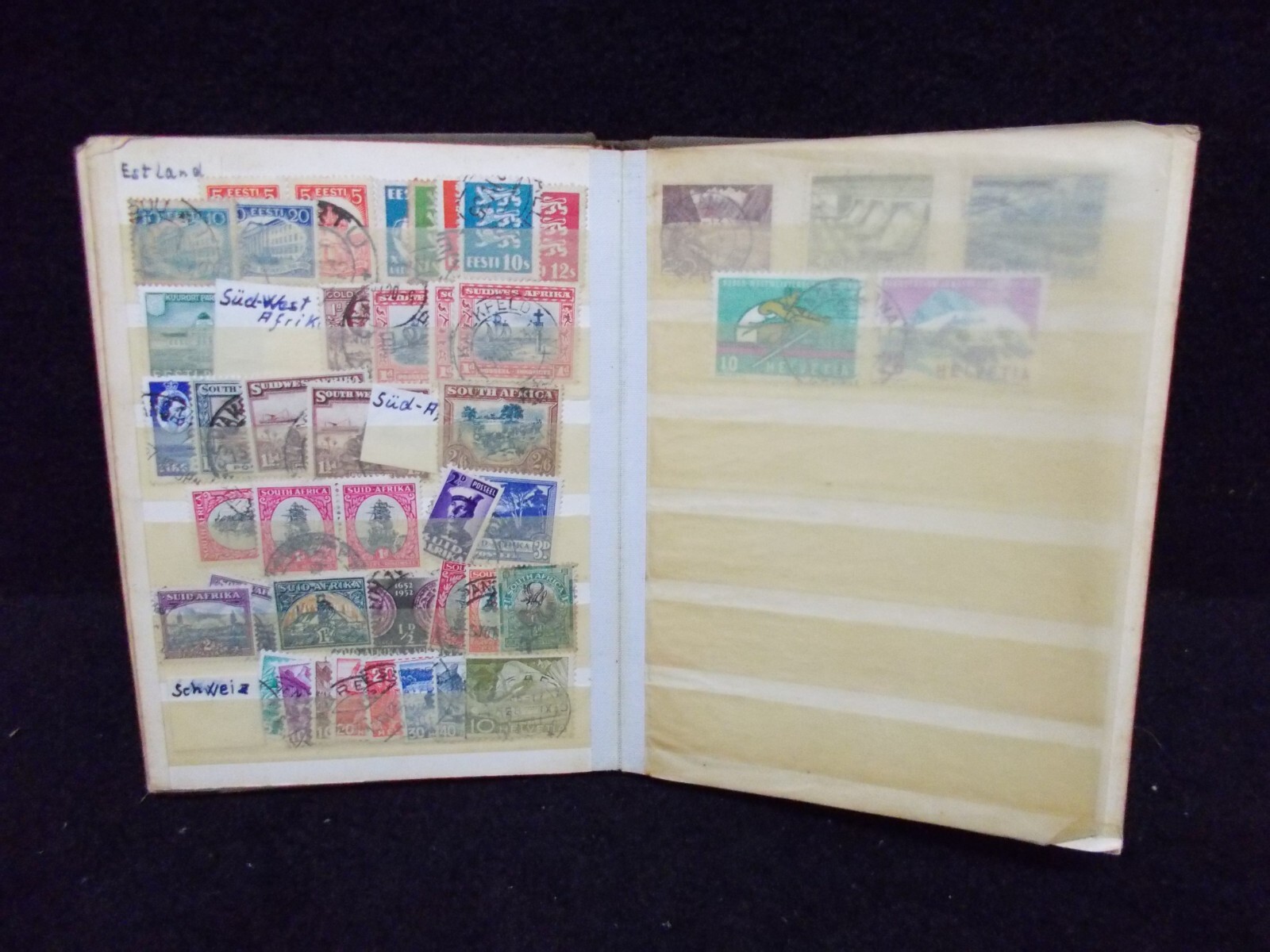 Stamp Album With Various Stamps, Approximately 100 Pieces. #SO-421