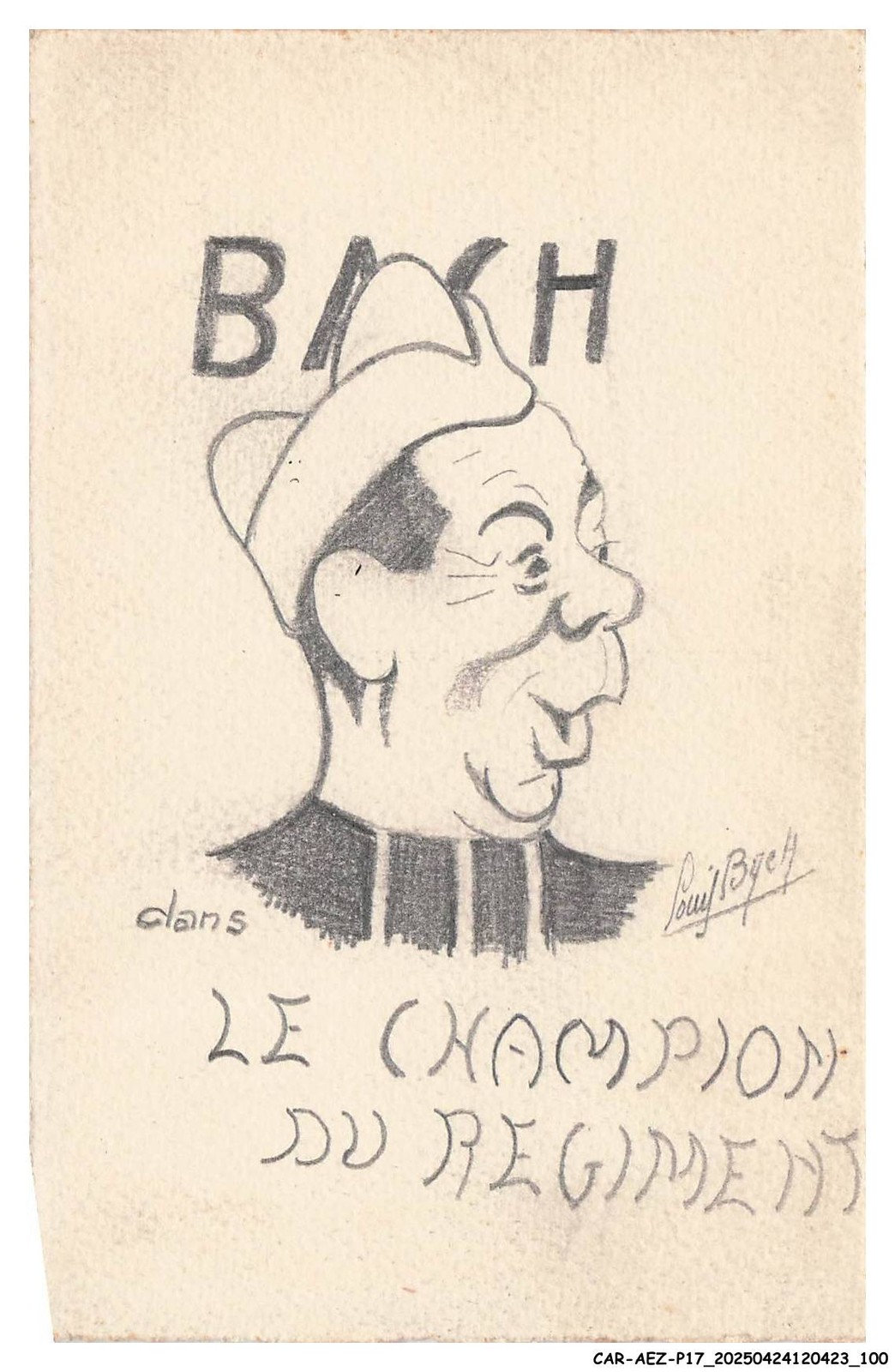 CAR-AEZP17-0964-ILLUSTRATOR - LOUIS-BYETT - Bach In The Champion Of The Regiment